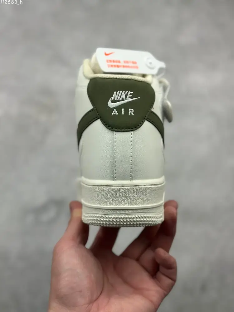 Breathable Nike Air Force 1 '07 Mid – Cream Olive Green – Authentic Style – Best Sneakers (LZ6819- 1014 