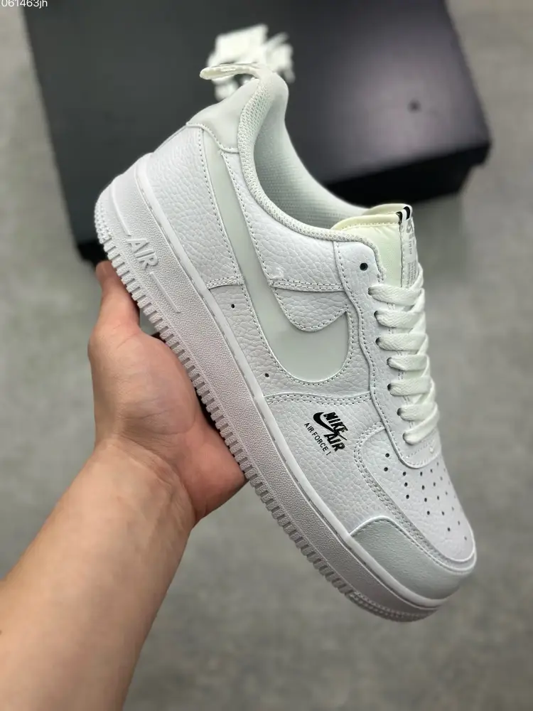 Nike Air Force 1 Low '07 Black & White Custom Leather Sneakers – Top Best Sneakers DE0099- FastDry 1067 