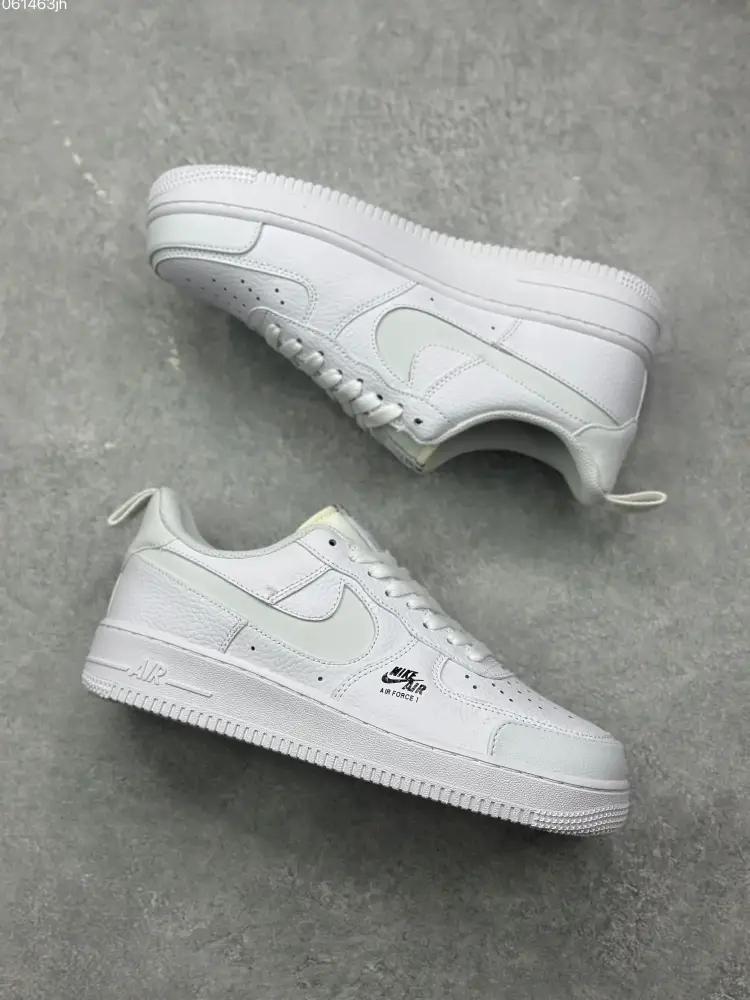 Nike Air Force 1 Low '07 Black & White Custom Leather Sneakers – Top Best Sneakers DE0099- FastDry 1067 