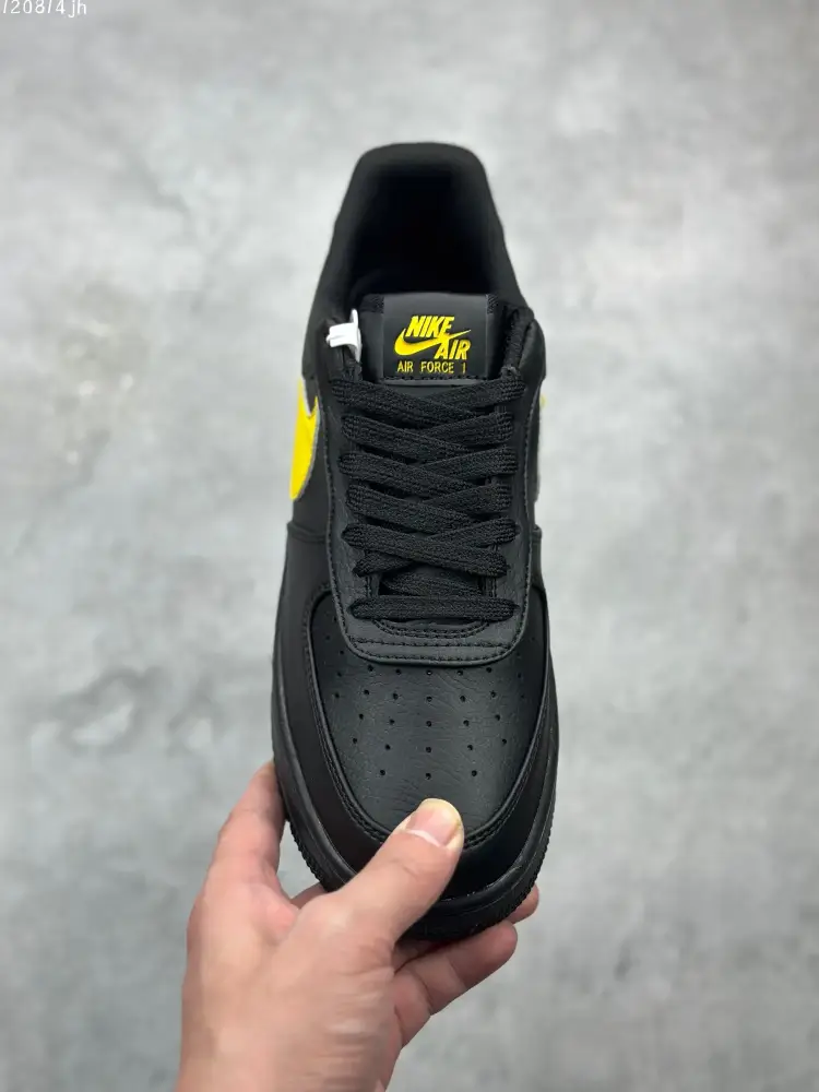 Nike Air Force 1 Low '07 Black Yellow Swoosh Sneakers – High Quality CI9553- Flexible 1089 