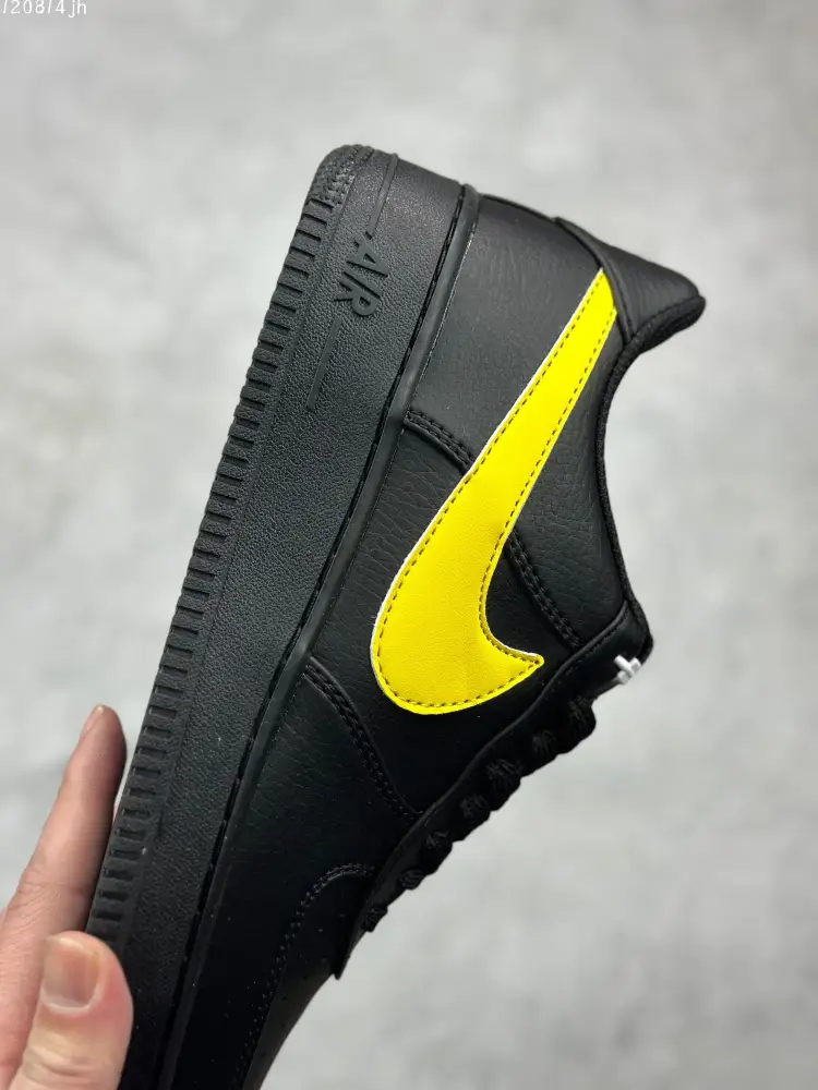 Nike Air Force 1 Low '07 Black Yellow Swoosh Sneakers – High Quality CI9553- Flexible 1089 