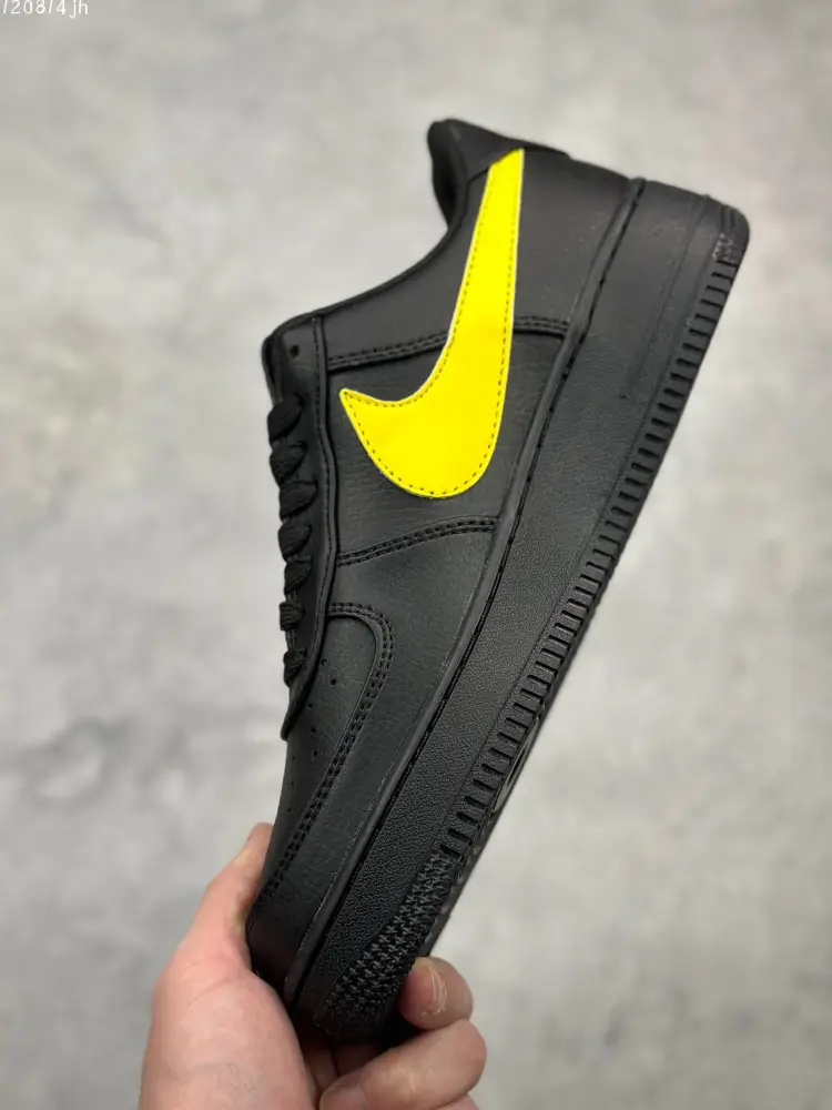 Nike Air Force 1 Low '07 Black Yellow Swoosh Sneakers – High Quality CI9553- Flexible 1089 