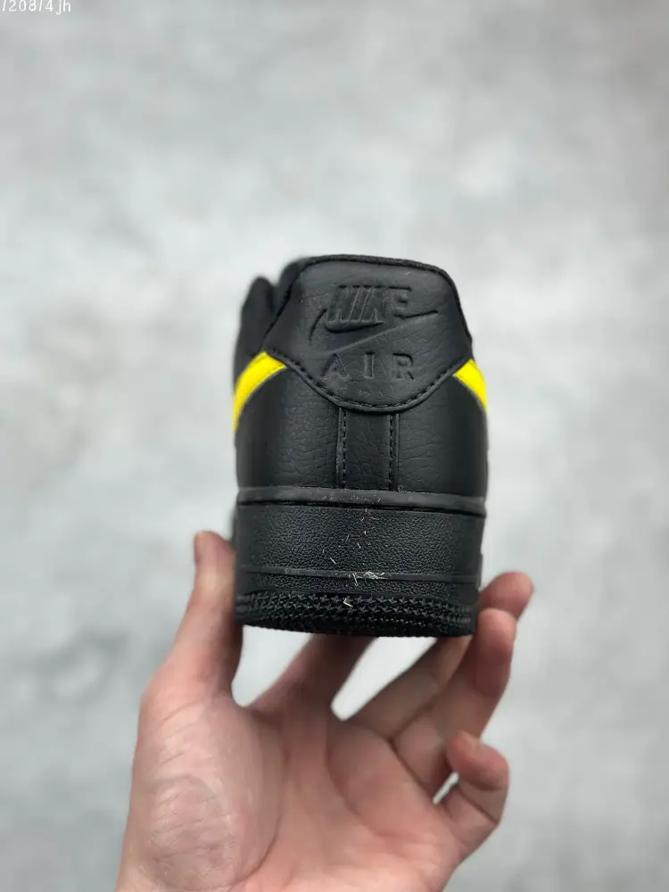 Nike Air Force 1 Low '07 Black Yellow Swoosh Sneakers – High Quality CI9553- Flexible 1089 