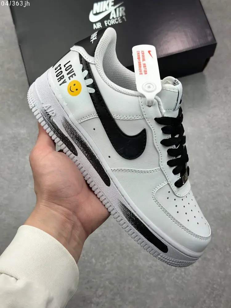 Flexible Nike Air Force 1 Low '07 Custom Sunflower White Black Sneakers – High Quality Size 36- 1080  FDEDA63