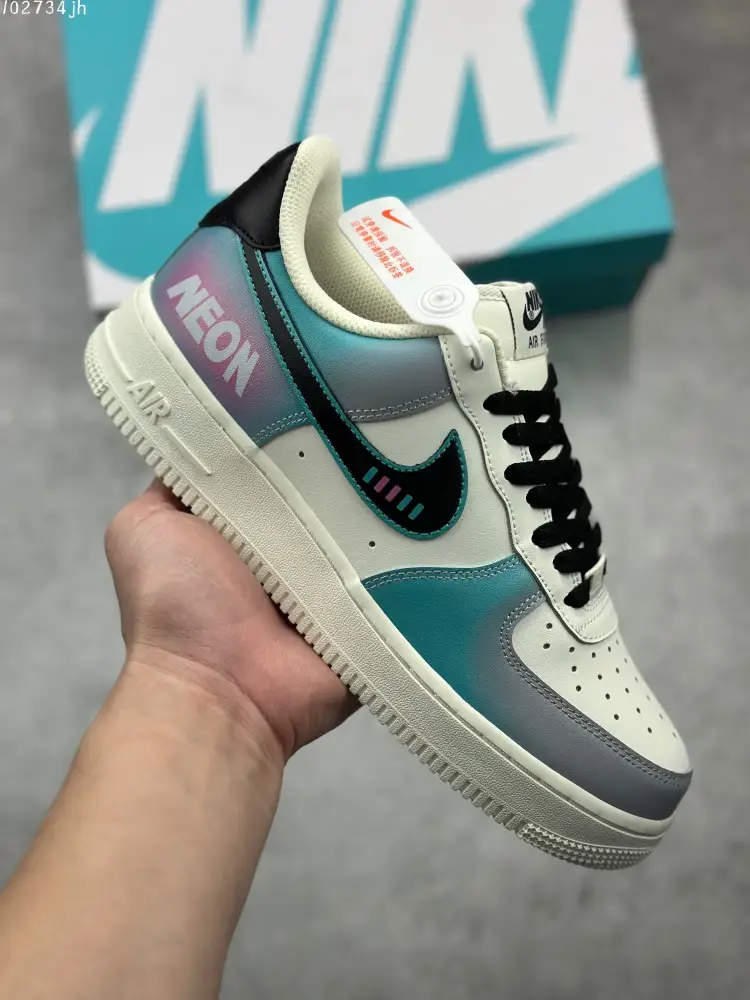 FreshLook Nike Air Force 1 Low '07 E-Sports Graffiti – White Teal Black Custom Low-Top Best Sneakers 1021 