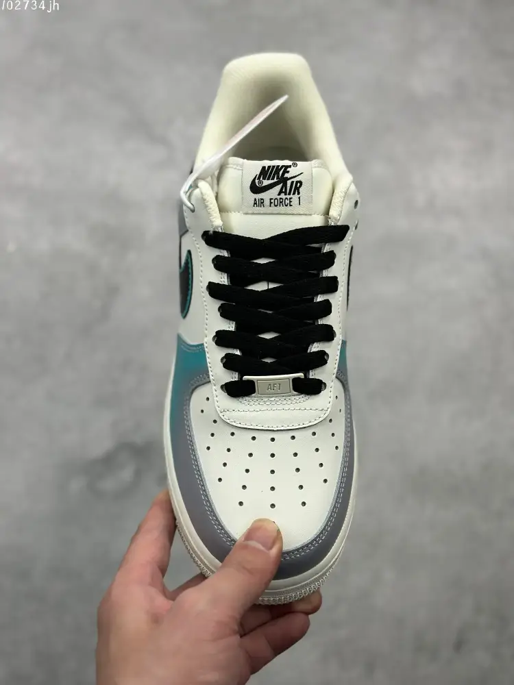 FreshLook Nike Air Force 1 Low '07 E-Sports Graffiti – White Teal Black Custom Low-Top Best Sneakers 1021 