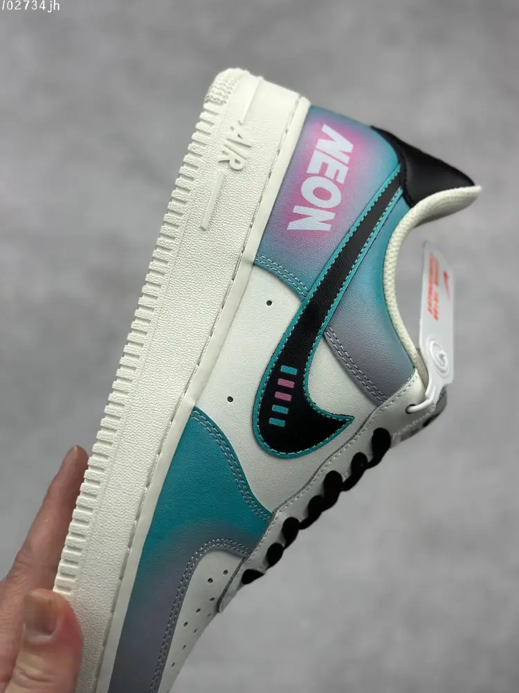 FreshLook Nike Air Force 1 Low '07 E-Sports Graffiti – White Teal Black Custom Low-Top Best Sneakers 1021 