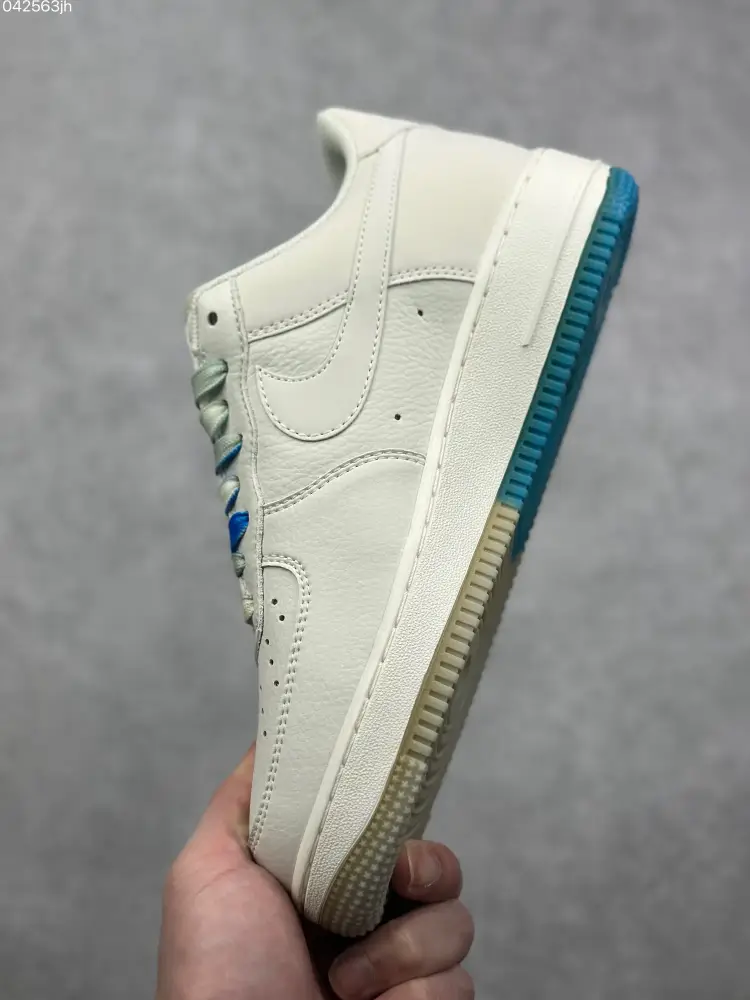 Nike Air Force 1 Low '07 NBA All-Star White Blue Sneakers – Limited Edition Best Sneakers SmoothTexture 1002 