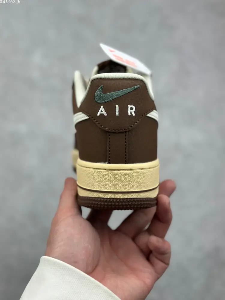 Nike Air Force 1 Low '07 White Brown Custom Leather Sneakers – High Quality CQ5059- DailyWear 1078 