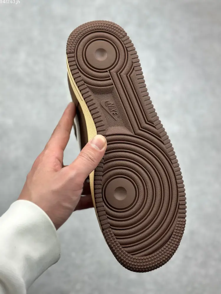 Nike Air Force 1 Low '07 White Brown Custom Leather Sneakers – High Quality CQ5059- DailyWear 1078 