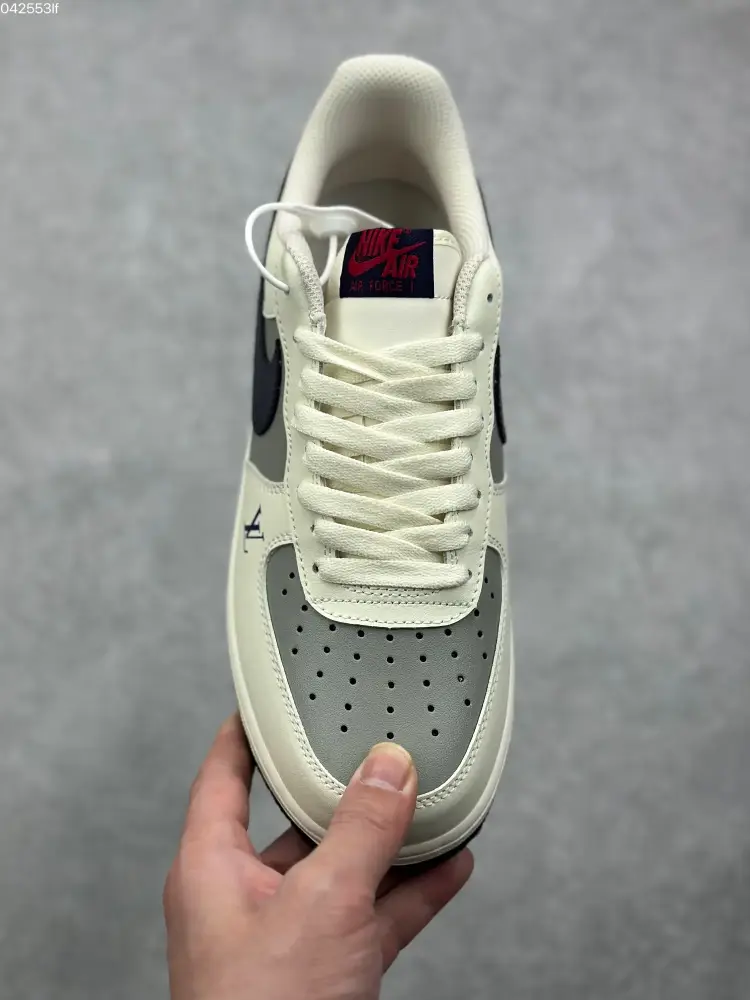 Nike Air Force 1 Low '07 x Louis Vuitton White Navy Red Custom – Best Sneakers Durable 1001 
