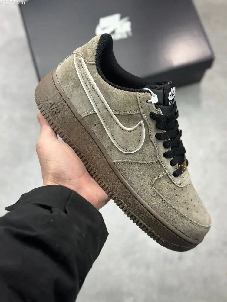 Stylish Nike Air Force 1 Low Grey Black Suede – Limited Edition Fall Winter 2023 High Quality 
