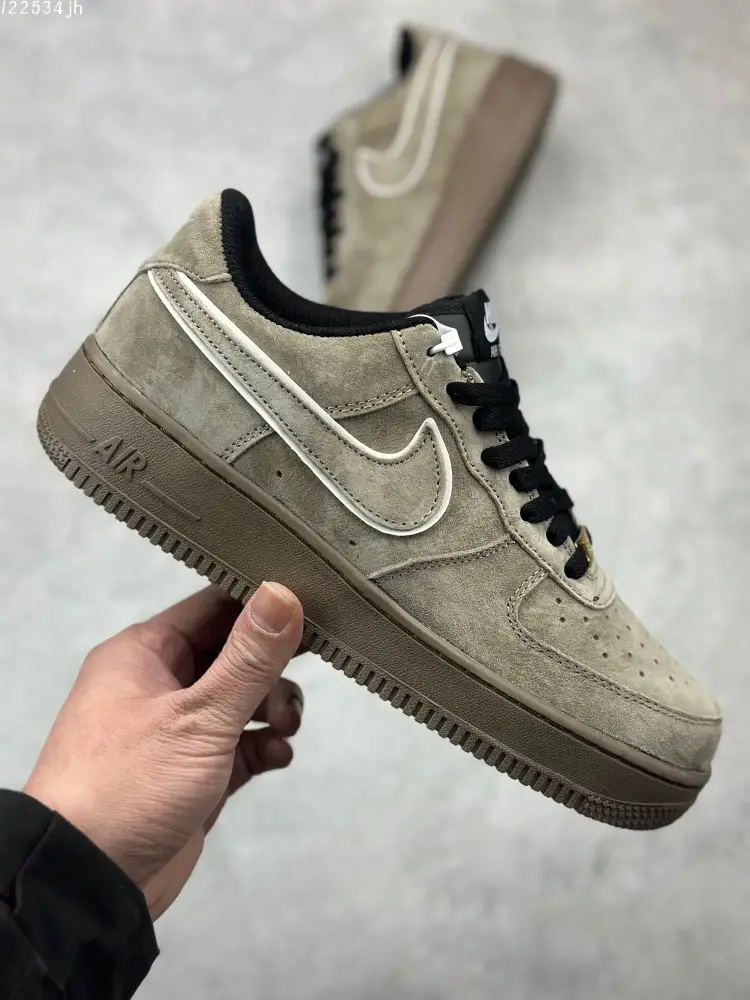 Stylish Nike Air Force 1 Low Grey Black Suede – Limited Edition Fall Winter 2023 High Quality 