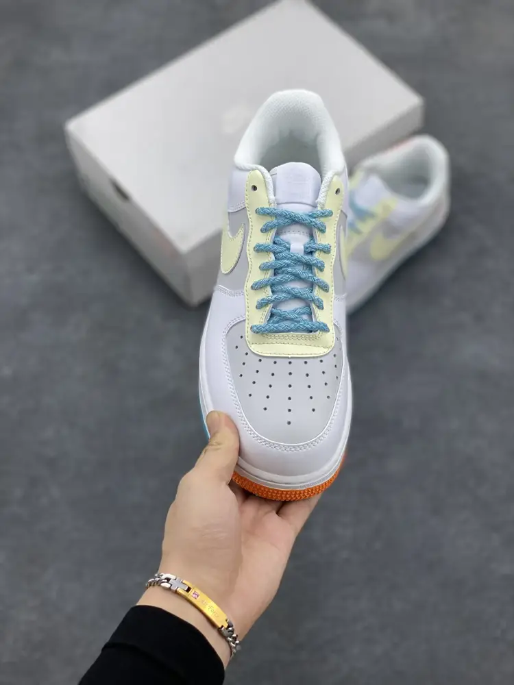 WeatherProof Nike Air Force 1 Low Hand-Painted White Grey Blue Sneakers – Top Best Sneakers DH2920- 1066  ADB24