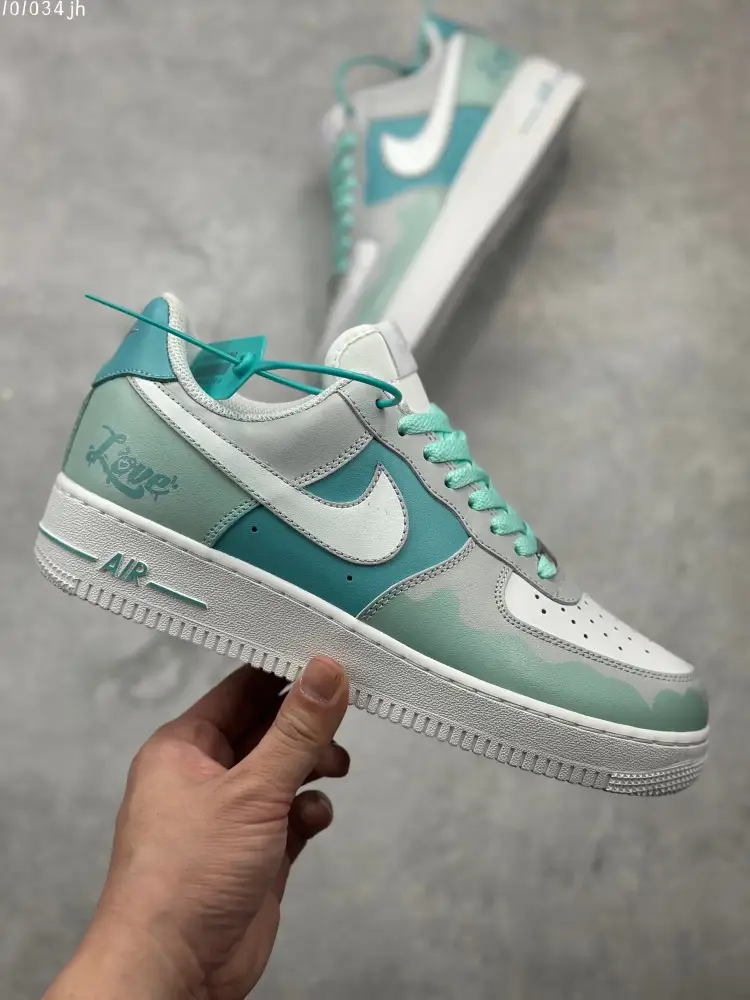 SunProtective Nike Air Force 1 Low 'Love in Rain Season' – CW2288-111 – Cream Mint Green – Top Best Sneakers 1027 
