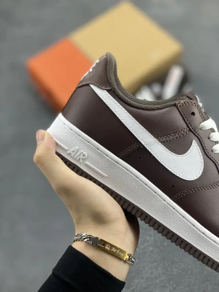 StreetReady Nike Air Force 1 Low White Brown Sneakers – , Best Sneakers, Original Box, Multiple Sizes Available 1051 