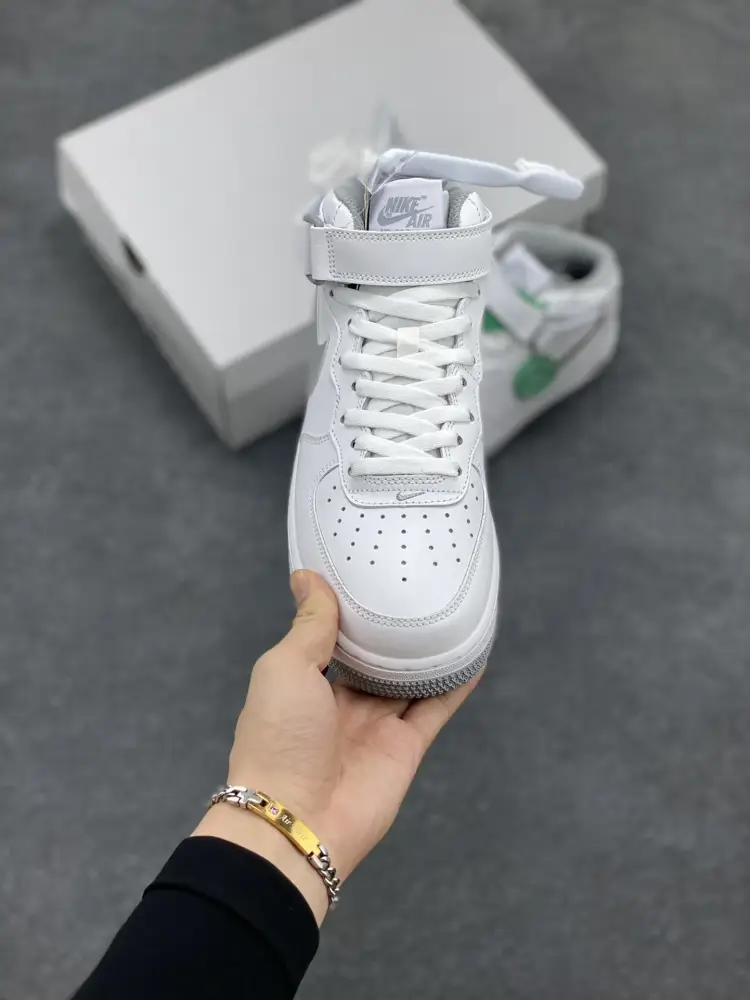 Nike Air Force 1 MID White Grey Sneakers – DV0806-100 – Original Box with Top Best Sneakers Quality Durable 1068 