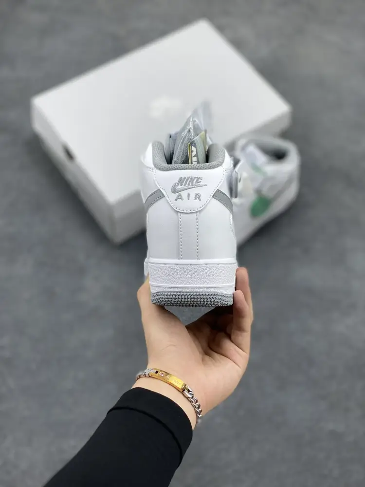 Nike Air Force 1 MID White Grey Sneakers – DV0806-100 – Original Box with Top Best Sneakers Quality Durable 1068 