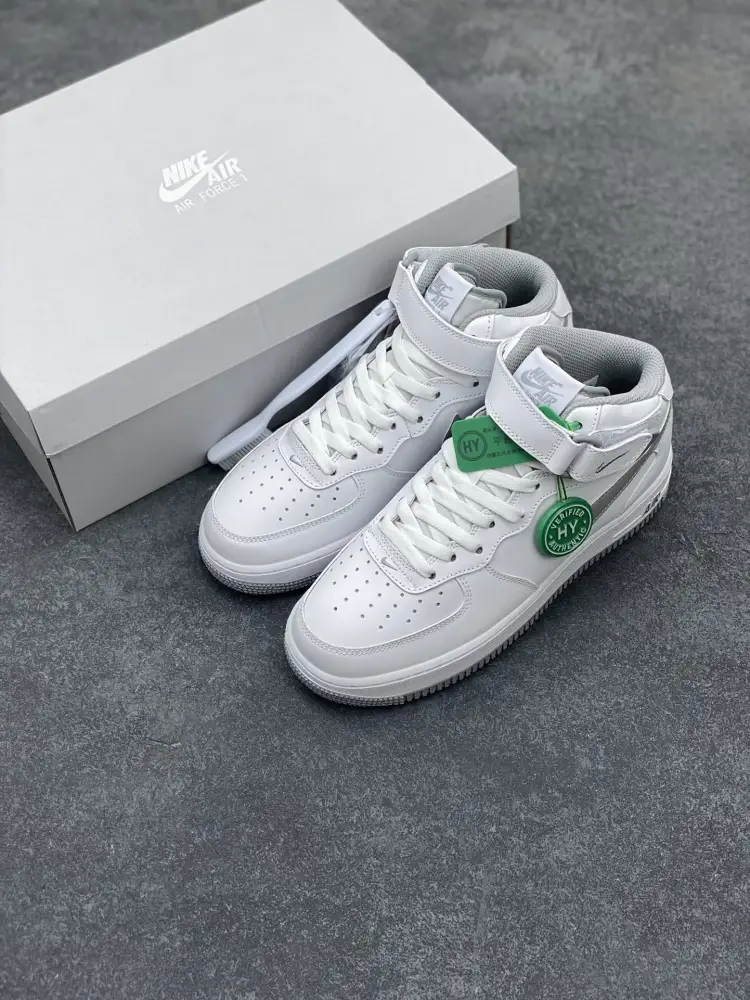Nike Air Force 1 MID White Grey Sneakers – DV0806-100 – Original Box with Top Best Sneakers Quality Durable 1068 