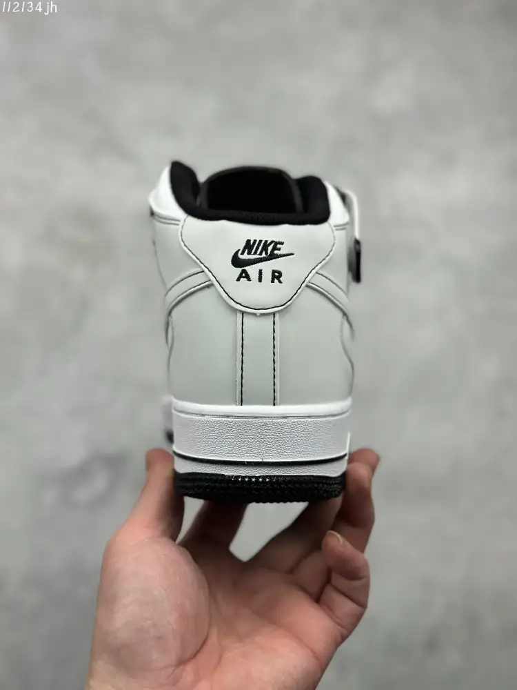 Contemporary Nike Air Force 1 Mid 'Mark Line Full Sky' – Black White Mid-Top Best Sneakers 1013 