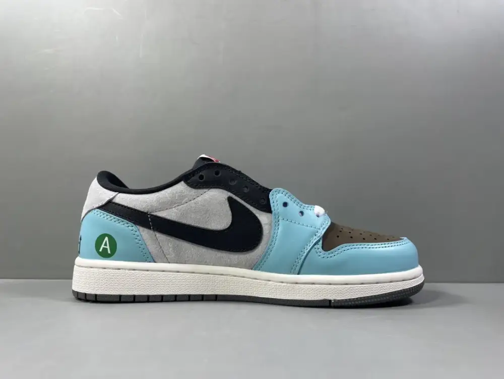 Nike Air Jordan 1 Low 'A' Train Collaboration – Light Blue Black – Top Best Sneakers Popular 1249 