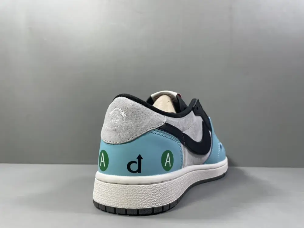 Nike Air Jordan 1 Low 'A' Train Collaboration – Light Blue Black – Top Best Sneakers Popular 1249 