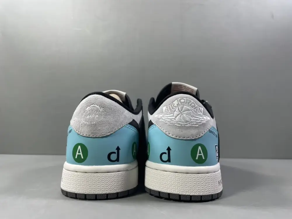 Nike Air Jordan 1 Low 'A' Train Collaboration – Light Blue Black – Top Best Sneakers Popular 1249 