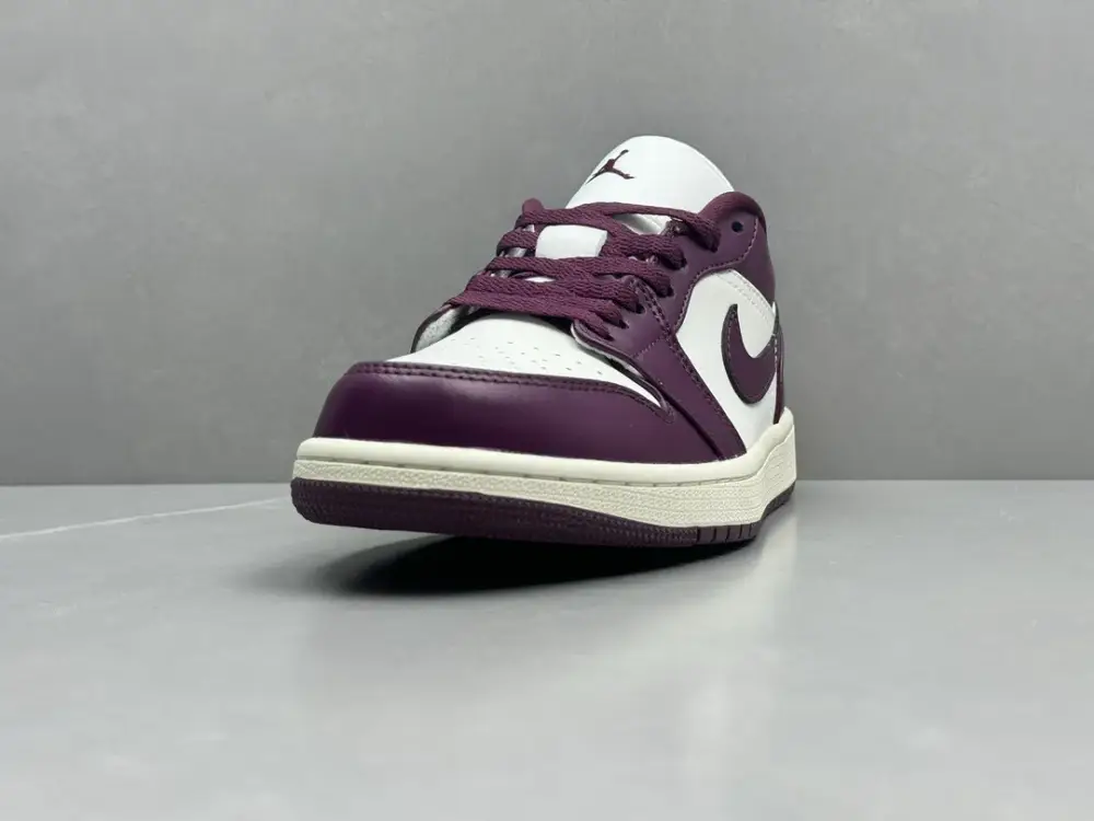 Nike Air Jordan 1 Low 'Bred Purple' – Authentic Version, Men's Sizes 36-46 Including Half Sizes, Nikes SmoothTexture 1233 