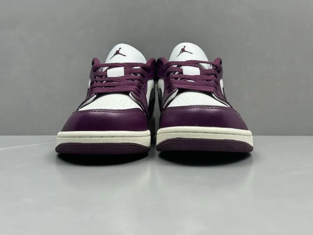 Nike Air Jordan 1 Low 'Bred Purple' – Authentic Version, Men's Sizes 36-46 Including Half Sizes, Nikes SmoothTexture 1233 