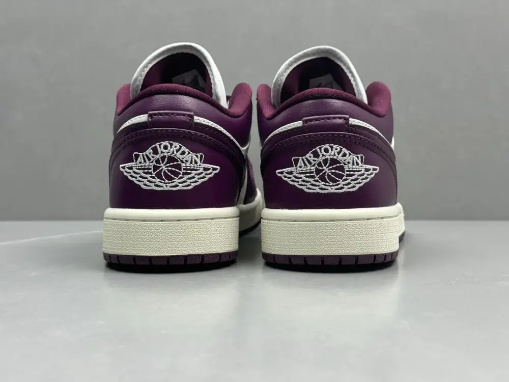 Nike Air Jordan 1 Low 'Bred Purple' – Authentic Version, Men's Sizes 36-46 Including Half Sizes, Nikes SmoothTexture 1233 