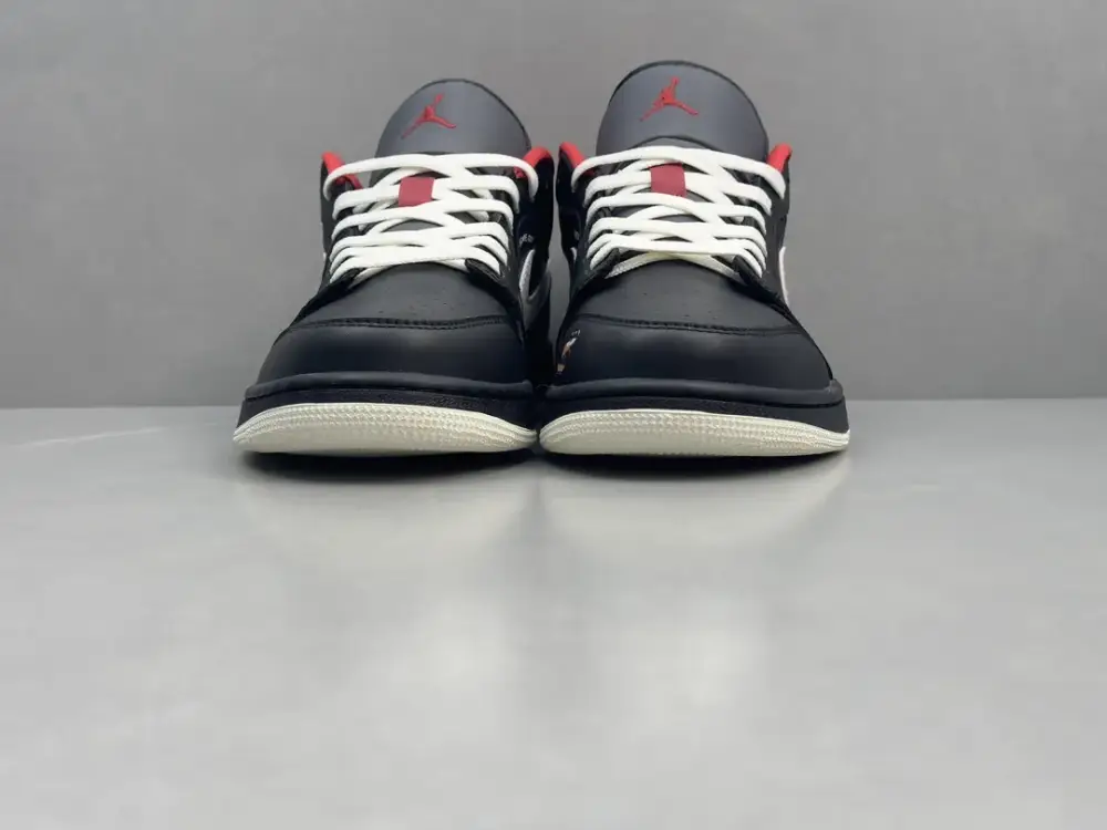Trendy Nike Air Jordan 1 Low 'Flame' Black Red – Top , Best Sneakers, Sizes 36-46 Including Half Sizes 1346 