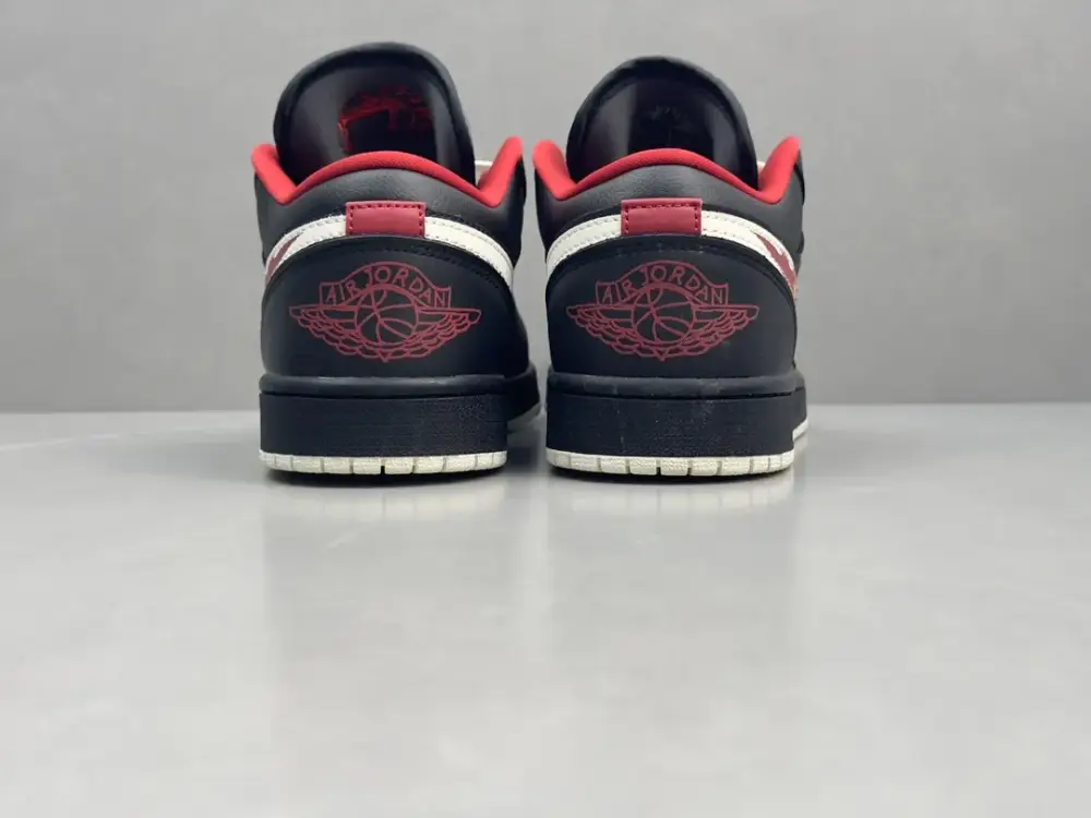 Trendy Nike Air Jordan 1 Low 'Flame' Black Red – Top , Best Sneakers, Sizes 36-46 Including Half Sizes 1346 
