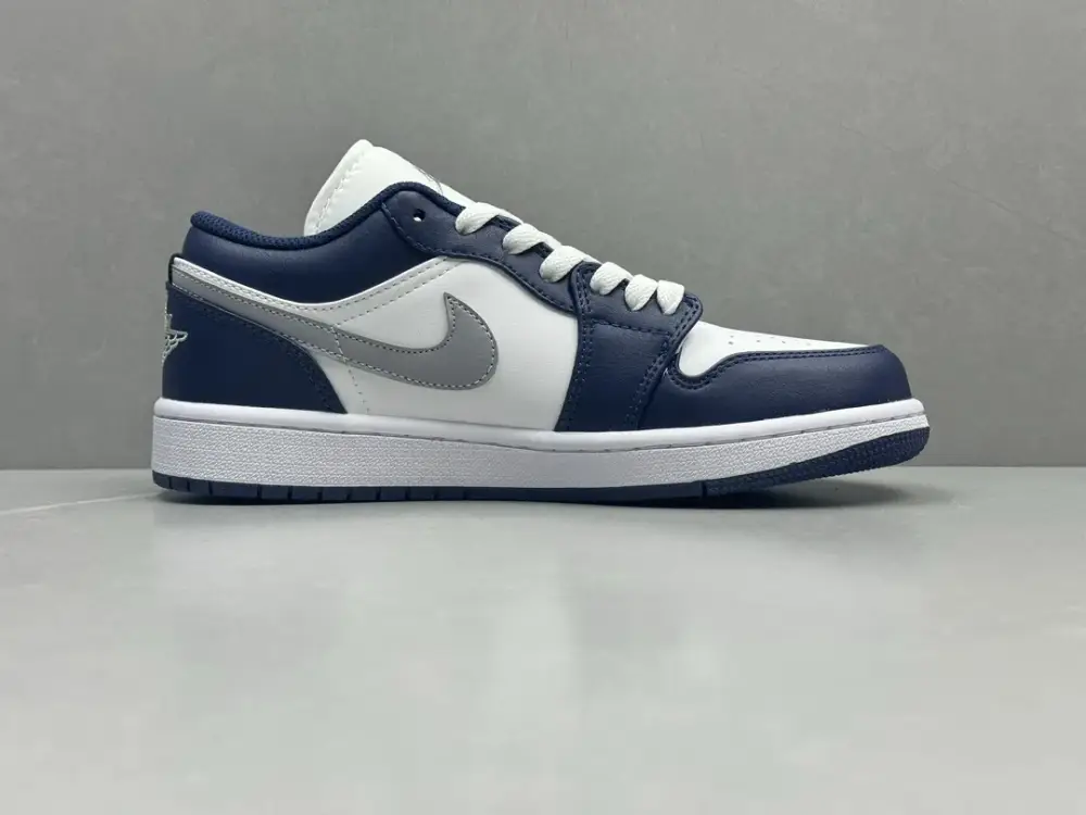 Nike Air Jordan 1 Low 'Navy Blue White' – Pure Version , Sizes 36-46 Including Half Sizes Upgraded 1243  EDFBC7