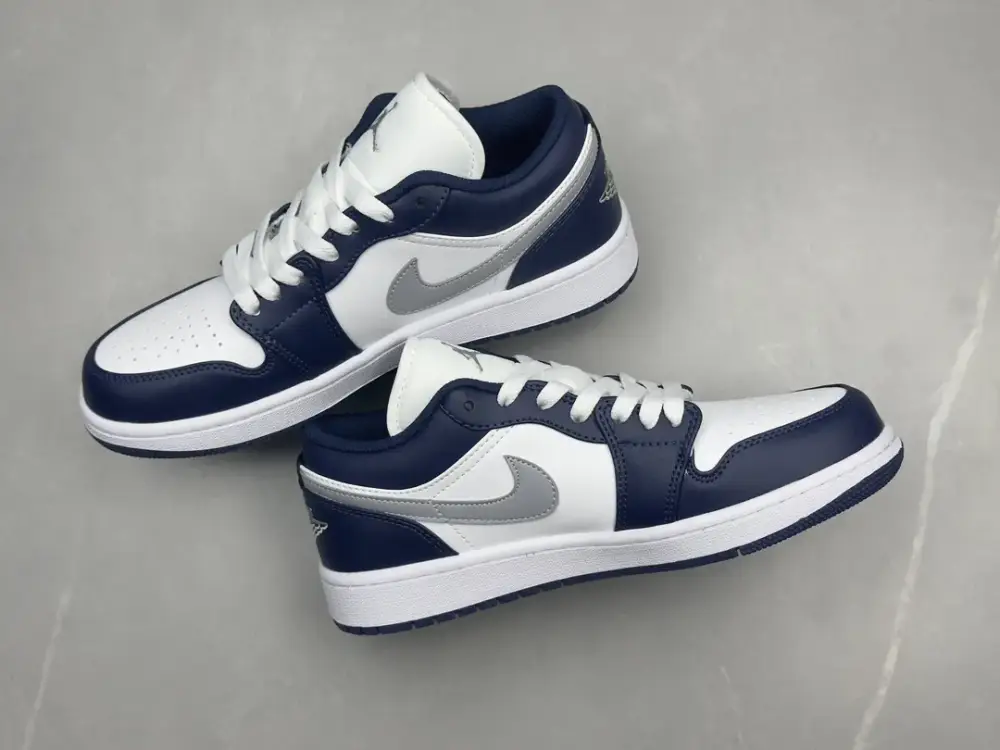 Nike Air Jordan 1 Low 'Navy Blue White' – Pure Version , Sizes 36-46 Including Half Sizes Upgraded 1243 