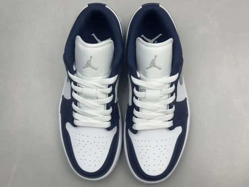 Nike Air Jordan 1 Low 'Navy Blue White' – Pure Version , Sizes 36-46 Including Half Sizes Upgraded 1243 