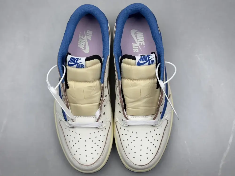Cozy Nike Air Jordan 1 Low Travis Scott x Fragment White Blue – Top Nike Sneakers 1340 
