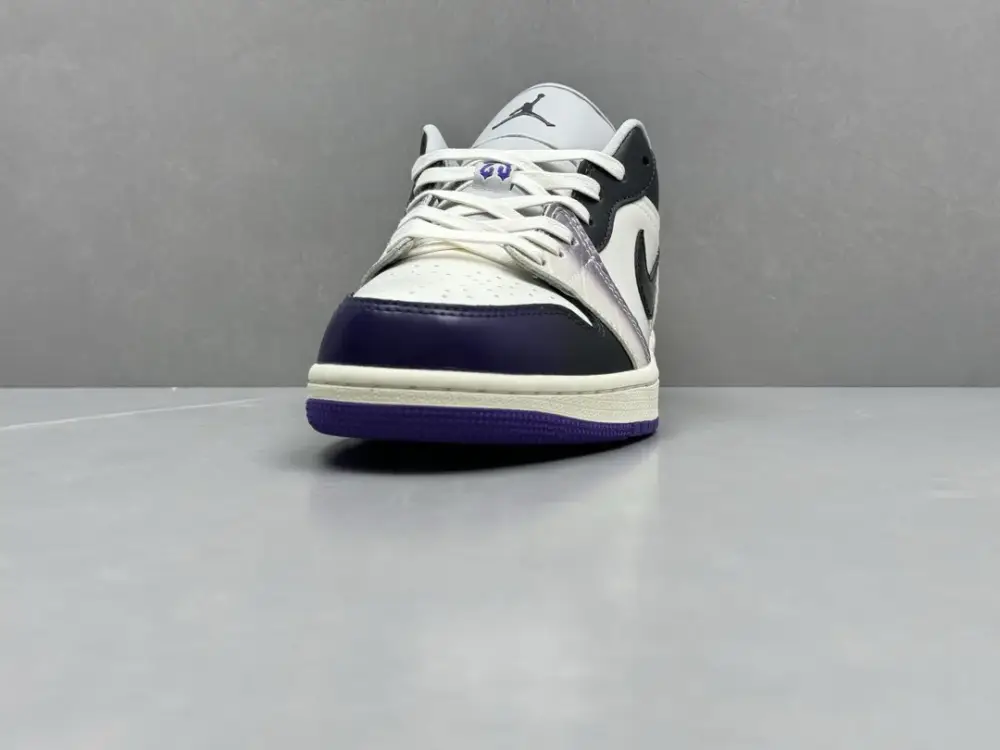 Original Nike Air Jordan 1 Low 'White Black Purple' – Authentic Version , Sizes 36-46 (Including Half Sizes 1230  EACCF291