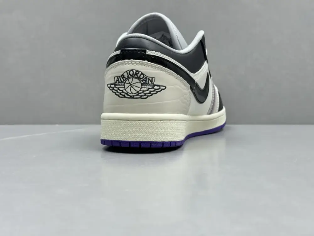 Original Nike Air Jordan 1 Low 'White Black Purple' – Authentic Version , Sizes 36-46 (Including Half Sizes 1230 