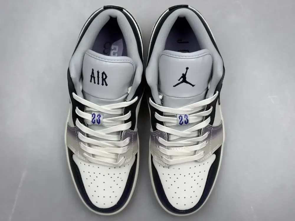 Original Nike Air Jordan 1 Low 'White Black Purple' – Authentic Version , Sizes 36-46 (Including Half Sizes 1230 