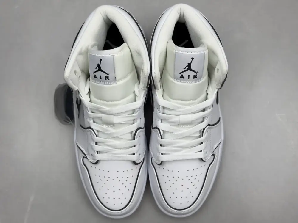 Nike Air Jordan 1 Mid '3M Reflective White' – Authentic Version, Nikes, Sizes 36-46 (Including Half Sizes WaterResistant 1231 