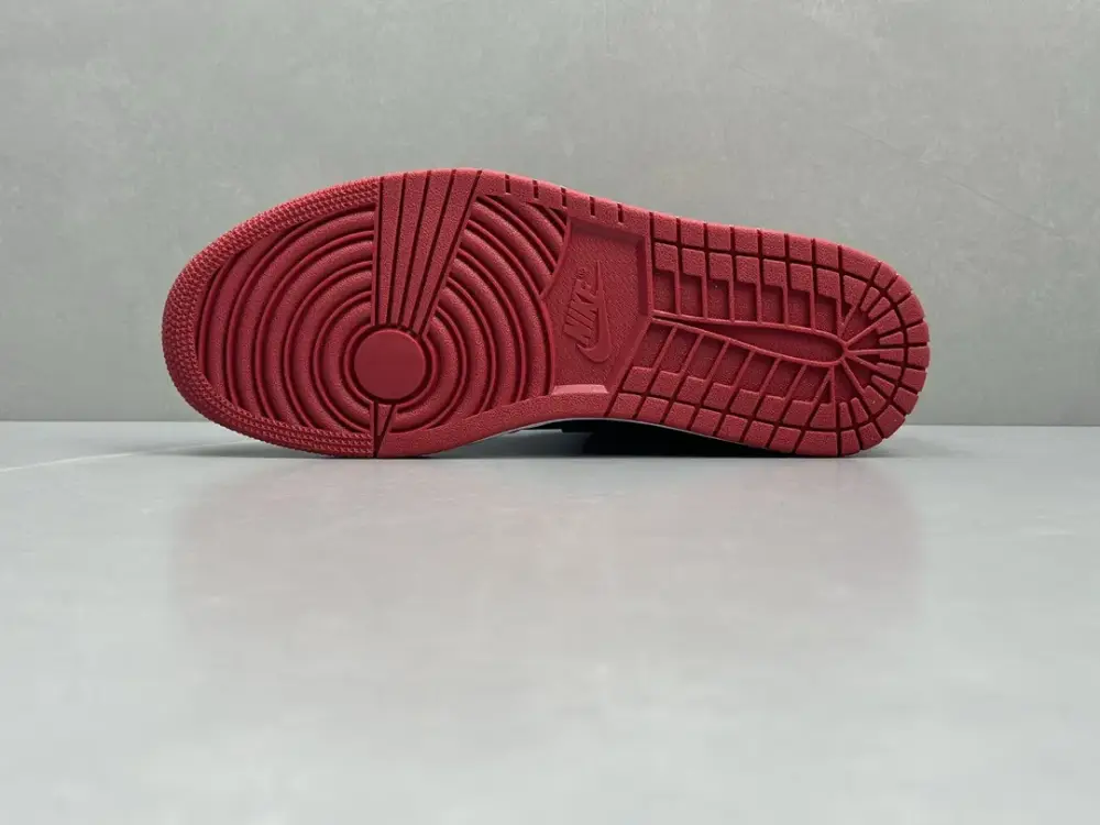 Sporty Nike Air Jordan 1 Mid Banned Black Red Authentic Version – Nikes – Sizes 36-46 (Including Half Sizes 1236 