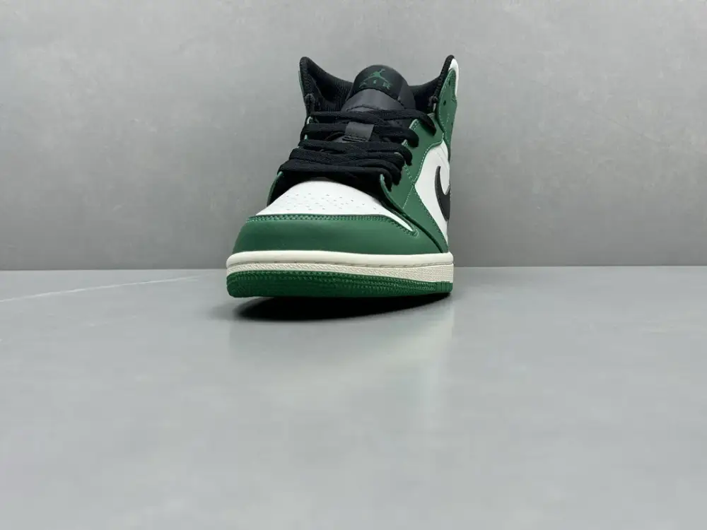 Colorful Nike Air Jordan 1 Mid 'Pine Green' – White Green – Top Best Sneakers Authentic Version 1336  ADD511