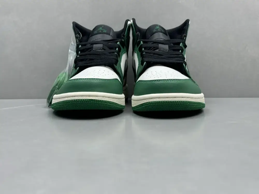 Colorful Nike Air Jordan 1 Mid 'Pine Green' – White Green – Top Best Sneakers Authentic Version 1336 
