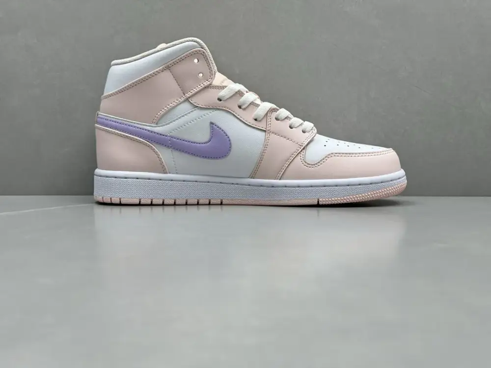 Nike Air Jordan 1 Mid 'Pure ' – Youth, Dusty Lilac, Top , Best Sneakers, Sizes 36-46 (Including Half Sizes Thermal 1332 