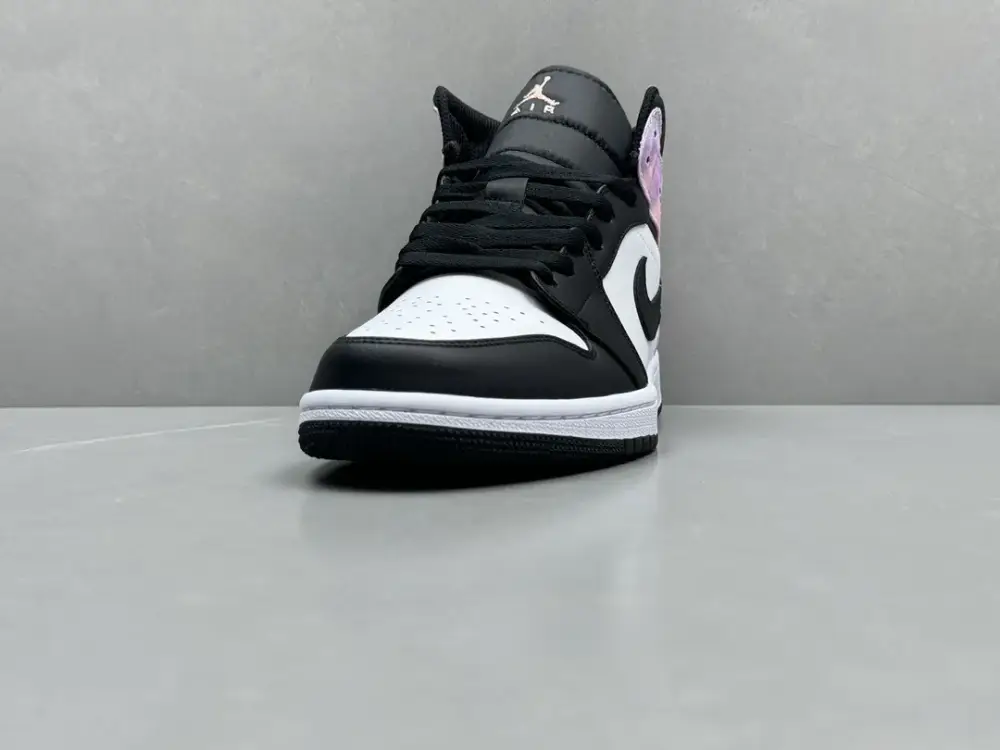Affordable Nike Air Jordan 1 Mid SE 'Zhongbang' – Black White Tie-Dye – Best Sneakers & Version 1339  FCF429