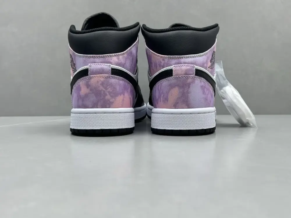 Affordable Nike Air Jordan 1 Mid SE 'Zhongbang' – Black White Tie-Dye – Best Sneakers & Version 1339 