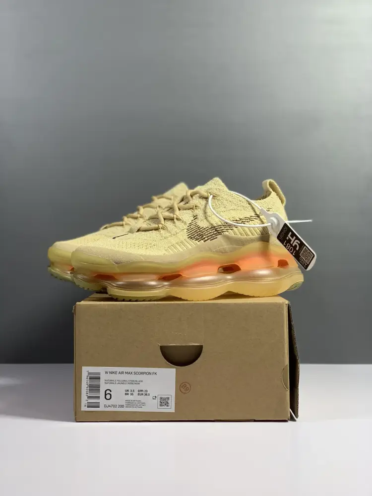 Nike Air Max Scorpion Flyknit Beige Low Top – Sneakers Breathable 1373 