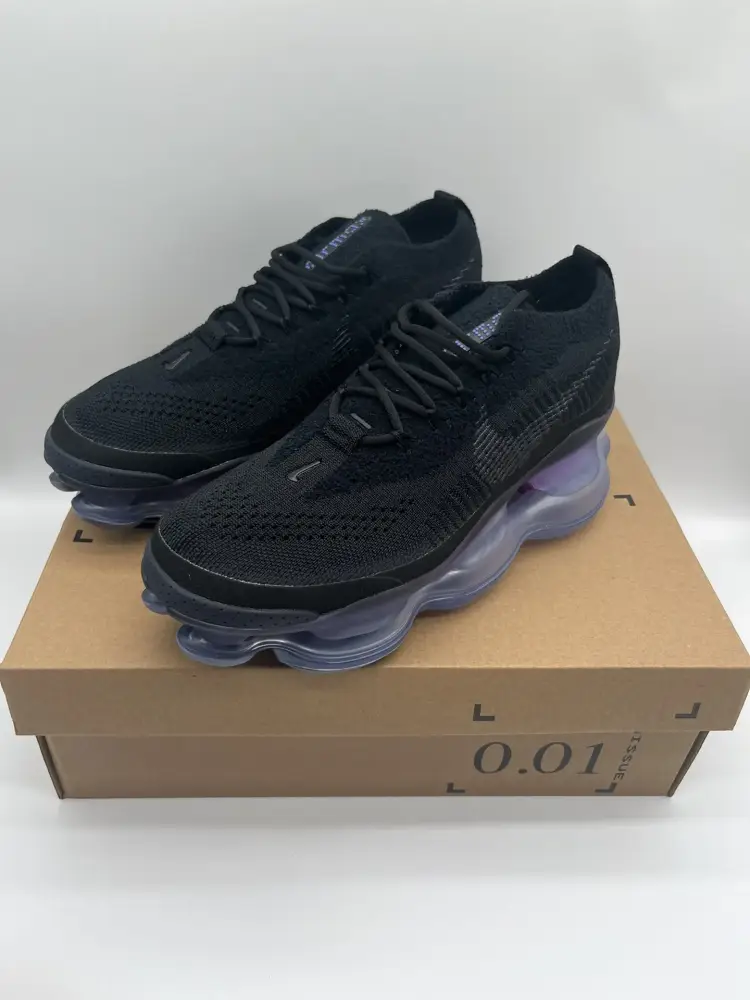 Nike Air Max Scorpion Flyknit Black Purple Low Top Nikes Durable 1414 