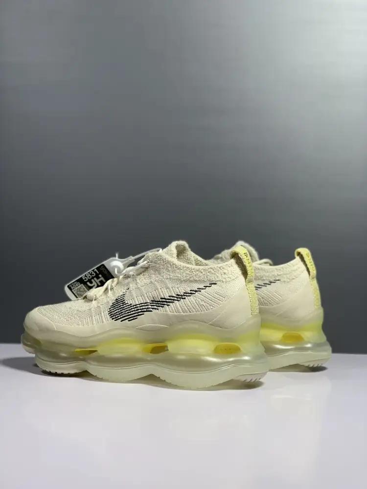 Chic Nike Air Max Scorpion Flyknit Cream White Low – Sneakers 1375 