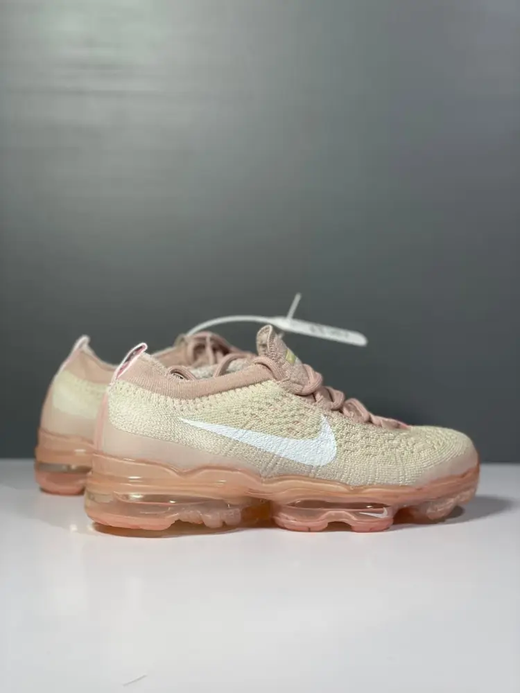 Stylish Nike Air VaporMax Flyknit Pink Beige Low – Sneakers 1354 